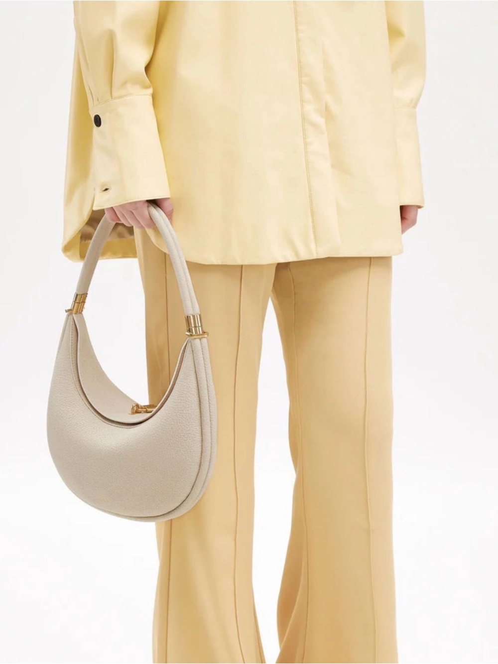 Songmont ivory leather Shoulder Tote